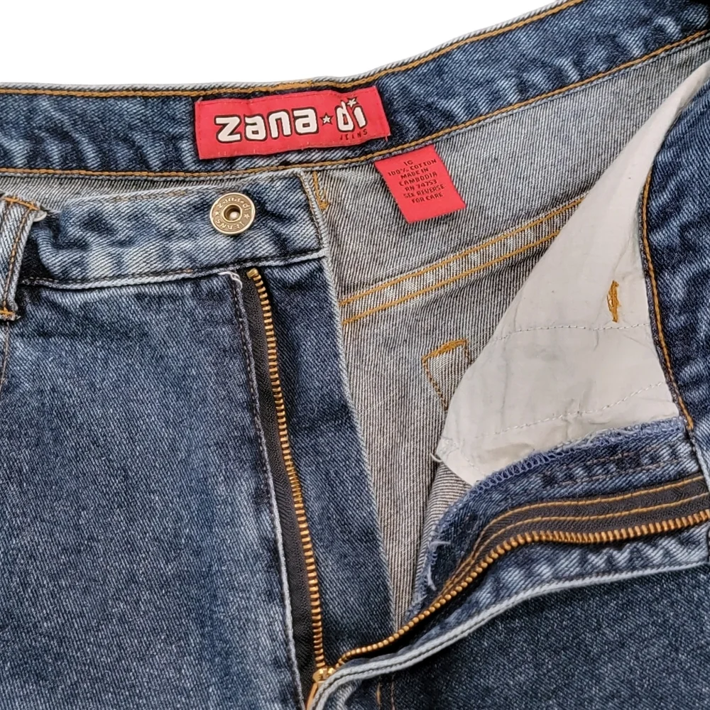 Zana Di Flare Blue Denim Jeans 100% Cotton Curvy Fit Size Women's 16